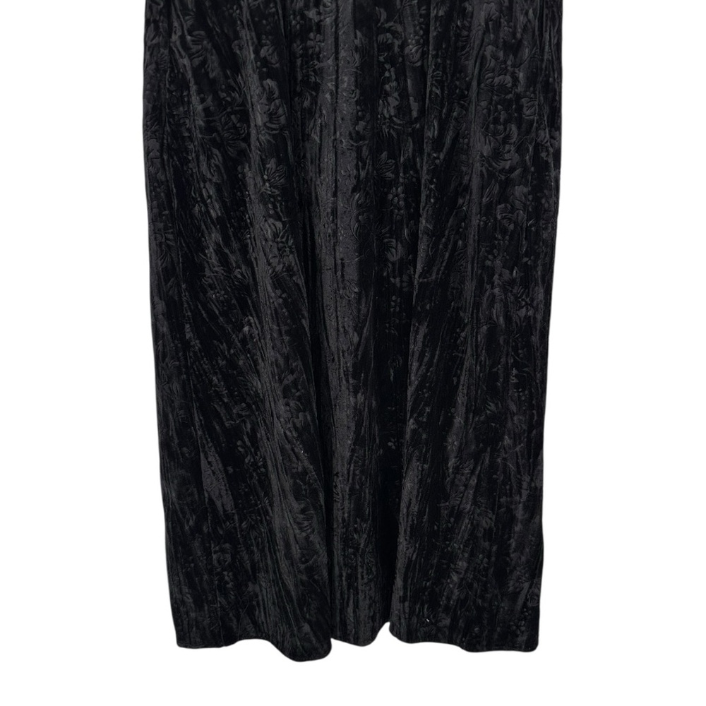 Disturbia Maggie Tie Front Apron Midi Dress in Black size 6 Floral Velour NWT - Picture 9 of 13